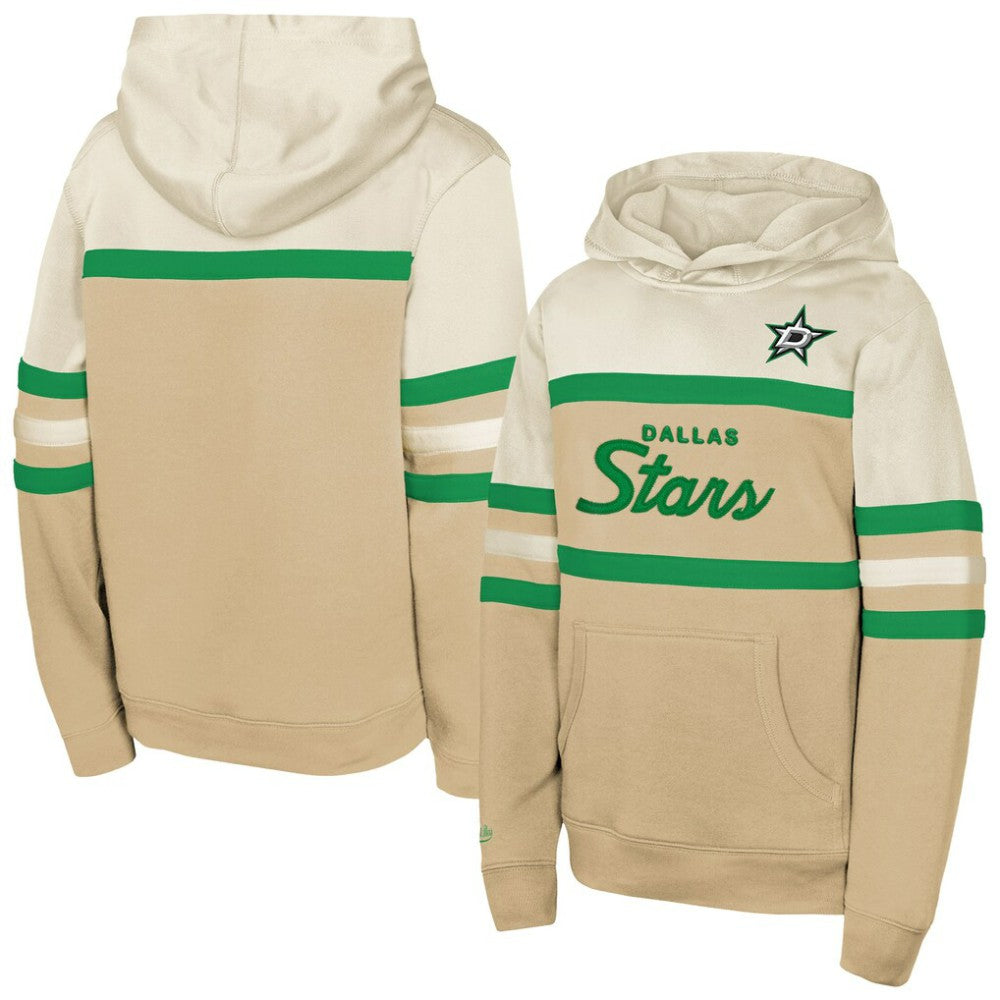 Dallas Stars Mitchell & Ness Youth Head Coach Pullover Hoodie - Tan - NHL
