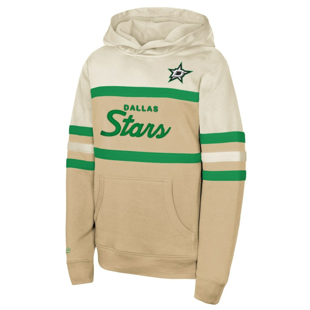 Dallas Stars Mitchell & Ness Youth Head Coach Pullover Hoodie - Tan - NHL