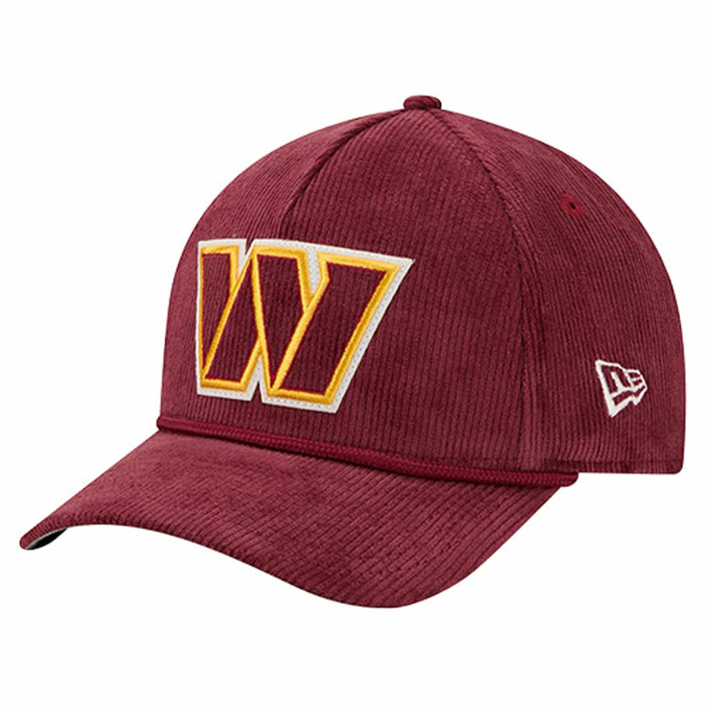 Washington Commanders New Era Cord Corduroy 9FORTY A-Frame Adjustable Hat Burgundy | NFL