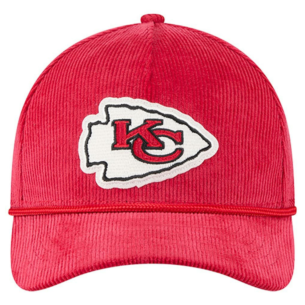 Kansas City Chiefs New Era Cord Corduroy 9FORTY A-Frame Adjustable Hat Red | NFL