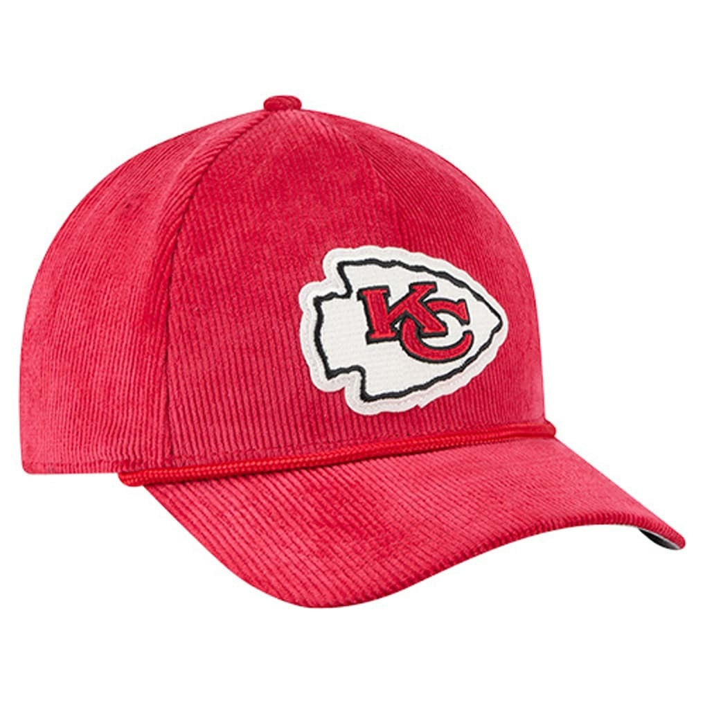 Kansas City Chiefs New Era Cord Corduroy 9FORTY A-Frame Adjustable Hat Red | NFL