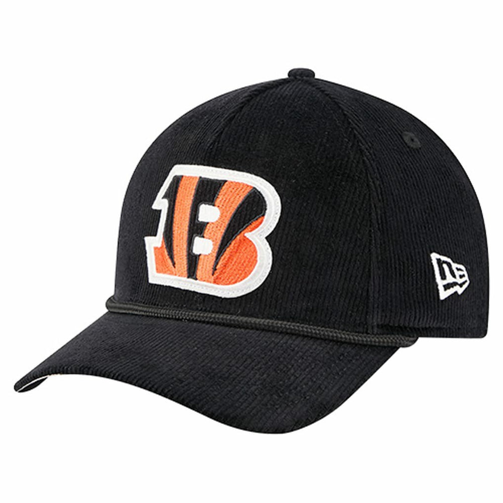 Cincinnati Bengals New Era Cord Corduroy 9FORTY A-Frame Adjustable Hat Black | NFL