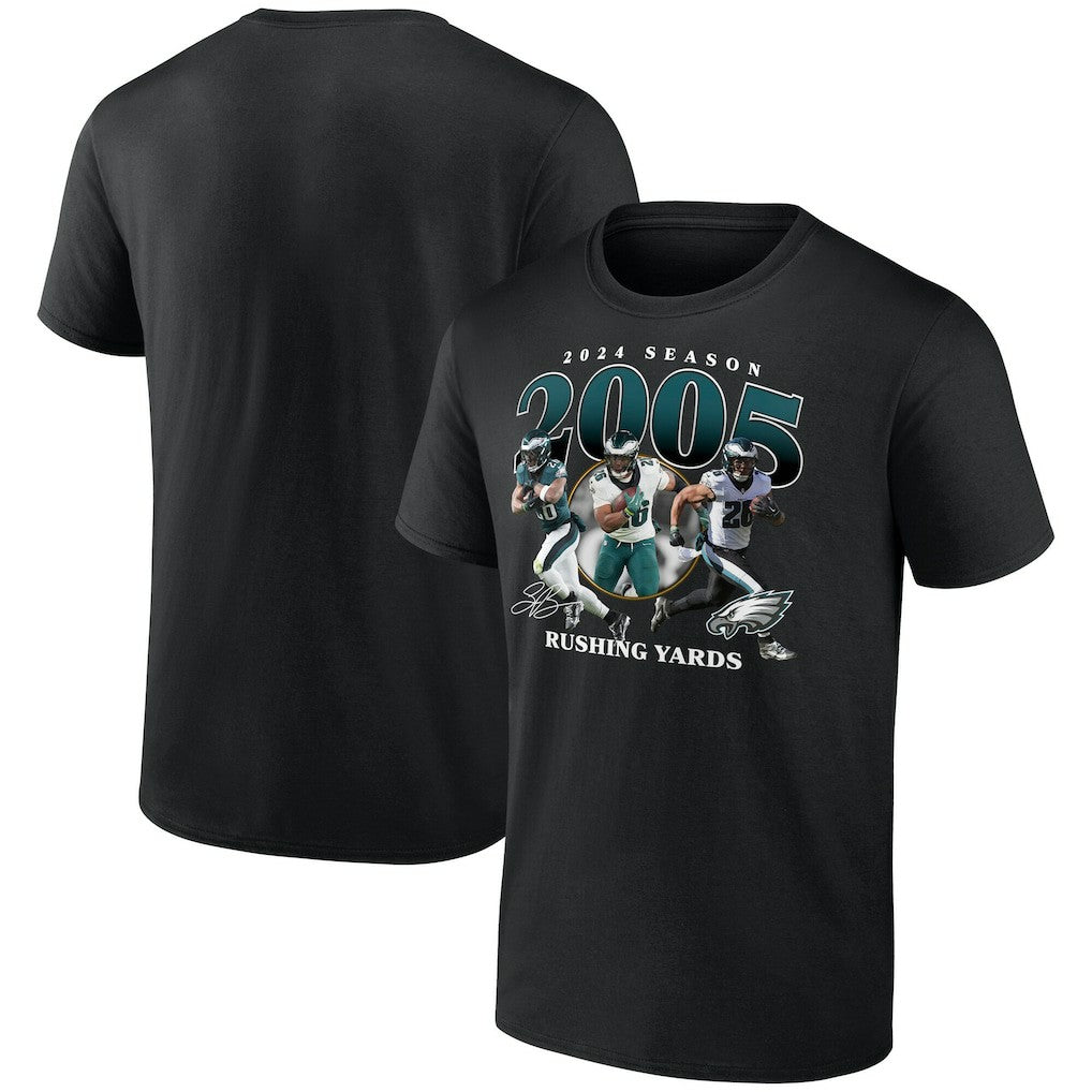 Saquon Barkley Philadelphia Eagles 2000 Yards T-Shirt Black | NFL