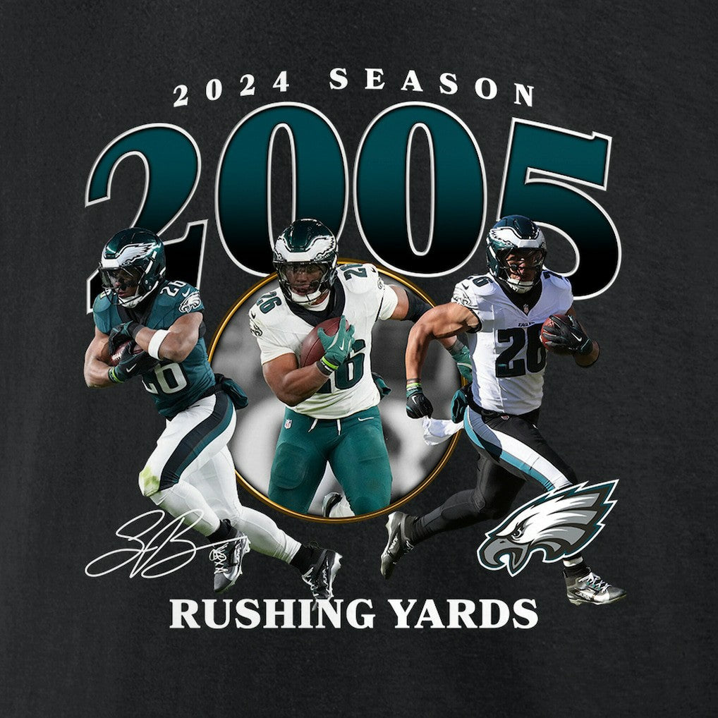 Saquon Barkley Philadelphia Eagles 2000 Yards T-Shirt Black | NFL