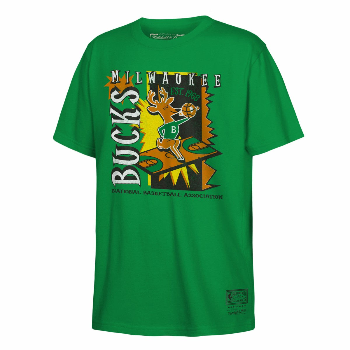 Milwaukee Bucks Youth Retro '90s Poster T-Shirt Green - NBA