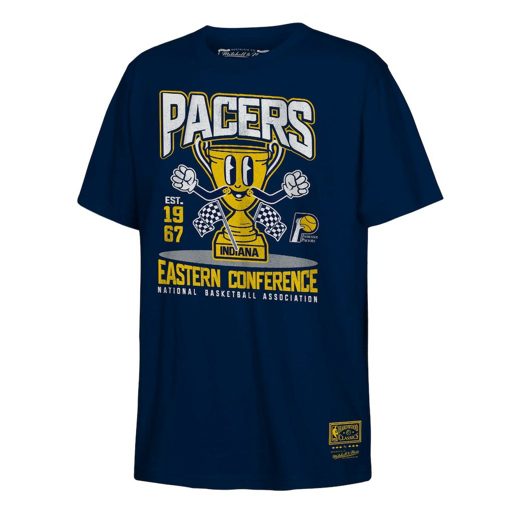 Indiana Pacers Youth Retro Mascot Script T-Shirt Navy - NBA