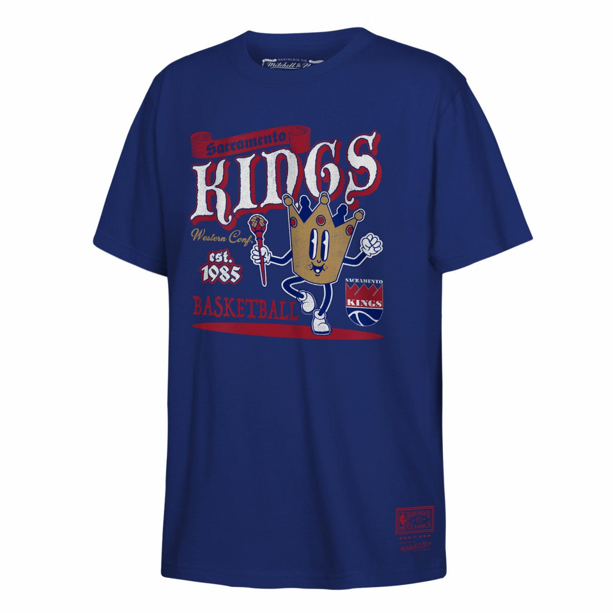 Sacramento Kings Youth Retro Mascot Script T-Shirt Royal - NBA
