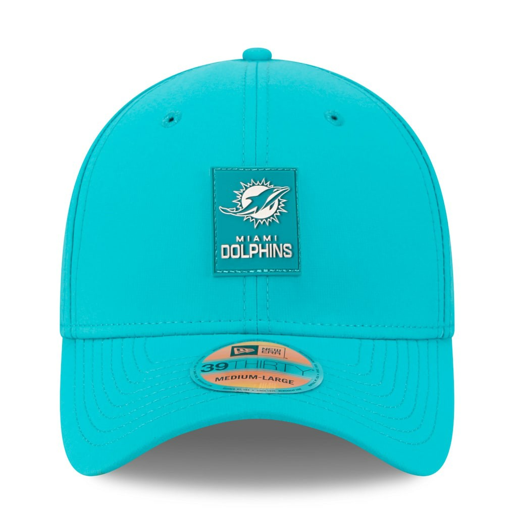 Miami Dolphins New Era 2025 Sideline 39THIRTY Flex Hat Aqua | NFL