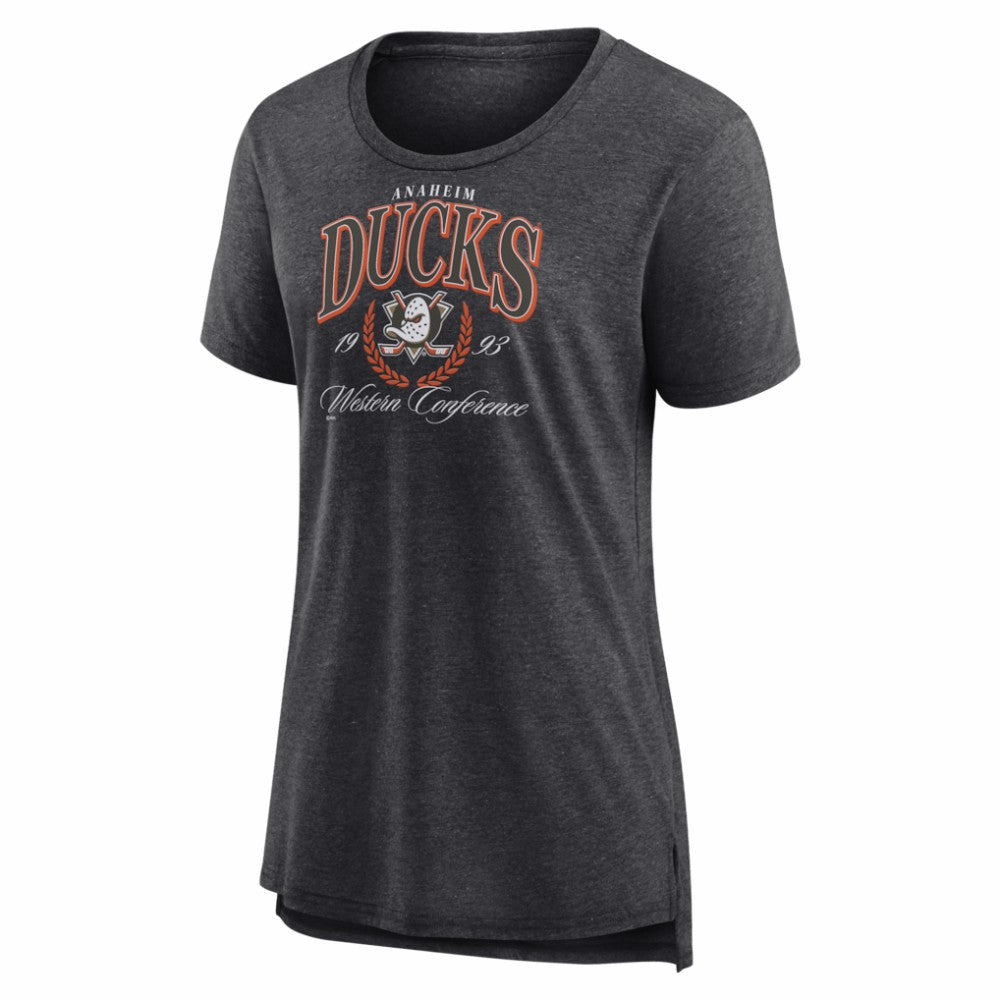 Anaheim Ducks Women's Reign Supreme Tri-Blend T-Shirt - Gray - NHL