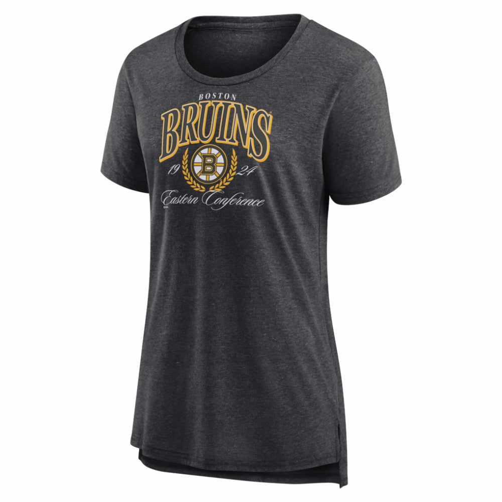 Boston Bruins Women's Reign Supreme Tri-Blend T-Shirt - Gray - NHL