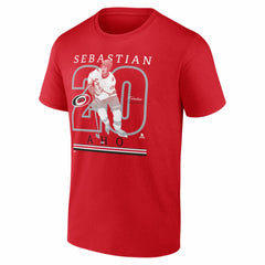 Sebastian Aho Carolina Hurricanes Player Show T-Shirt - Red - NHL