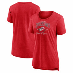 Carolina Hurricanes Women's Reign Supreme Tri-Blend T-Shirt - Red - NHL