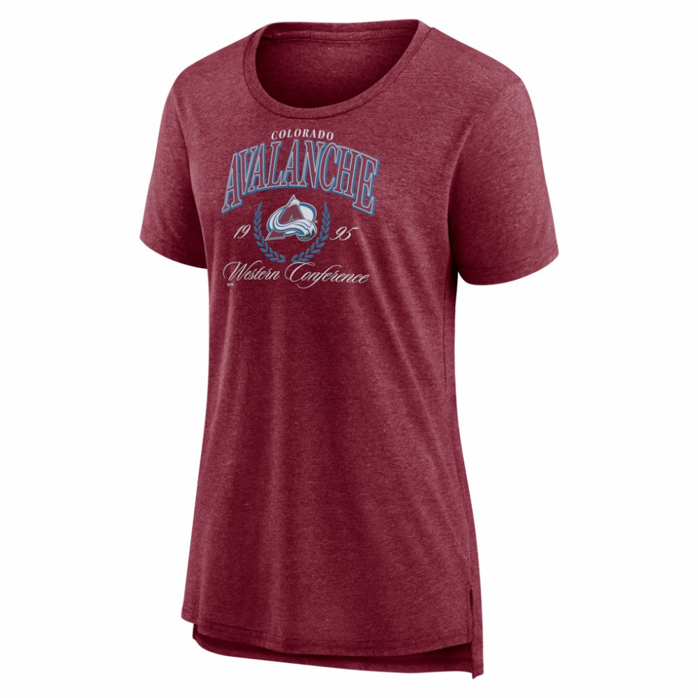 Colorado Avalanche Women's Reign Supreme Tri-Blend T-Shirt - Burgundy - NHL