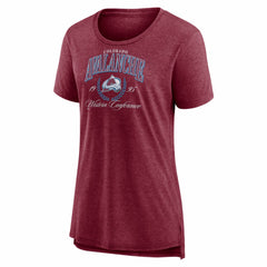 Colorado Avalanche Women's Reign Supreme Tri-Blend T-Shirt - Burgundy - NHL
