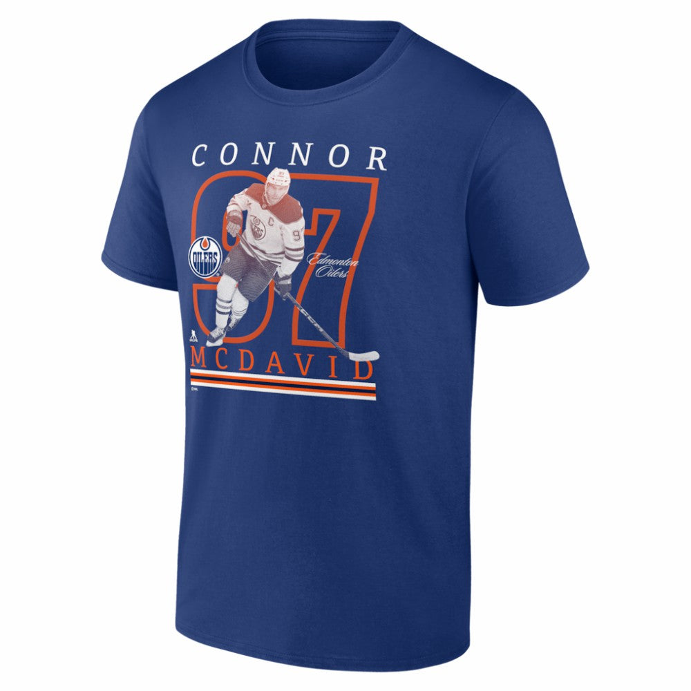Connor McDavid Edmonton Oilers Player Show T-Shirt - Royal - NHL