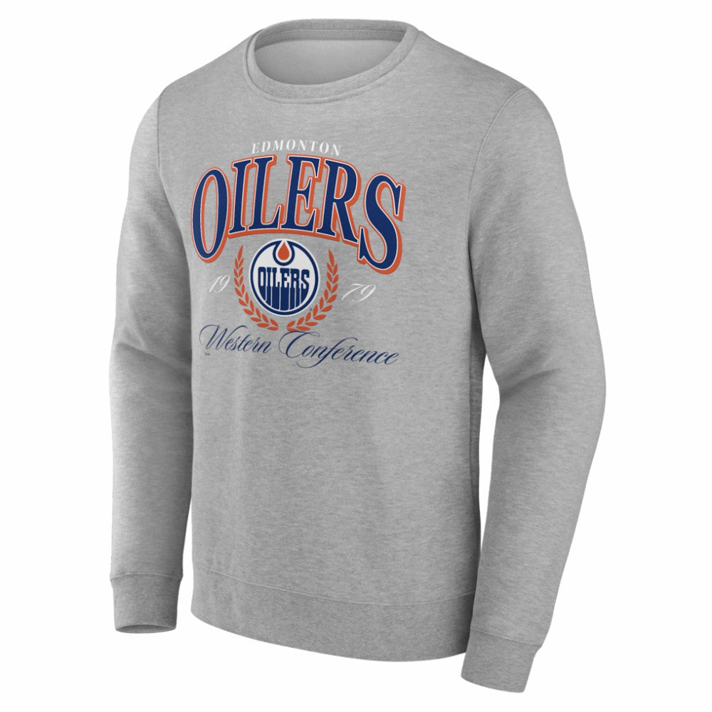 Edmonton Oilers Reign Supreme Pullover Sweatshirt - Gray - NHL