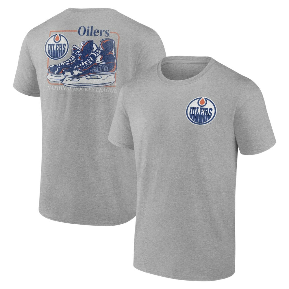Edmonton Oilers Glory Skates T-Shirt - Heather Gray - NHL