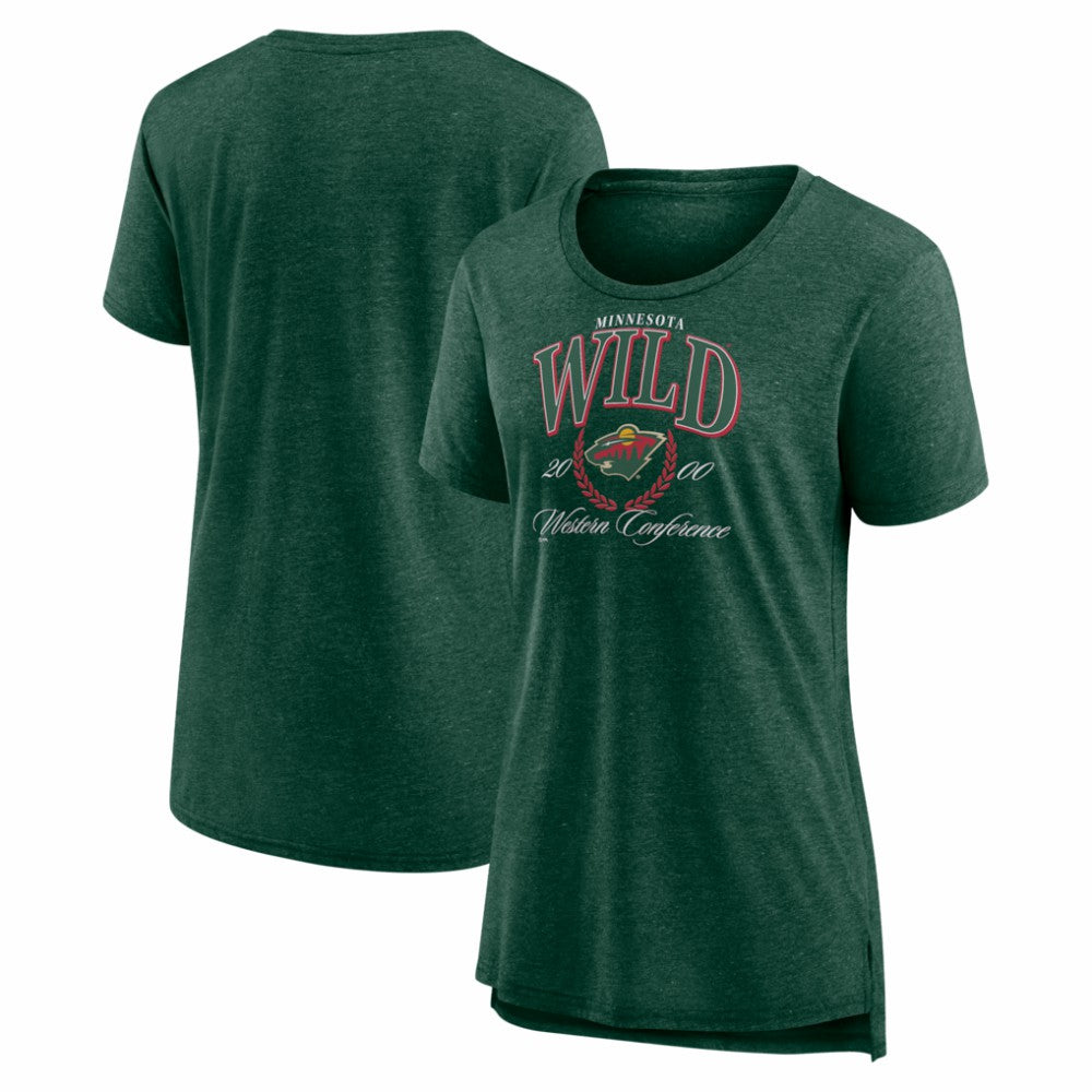 Minnesota Wild Women's Reign Supreme Tri-Blend T-Shirt - Green - NHL