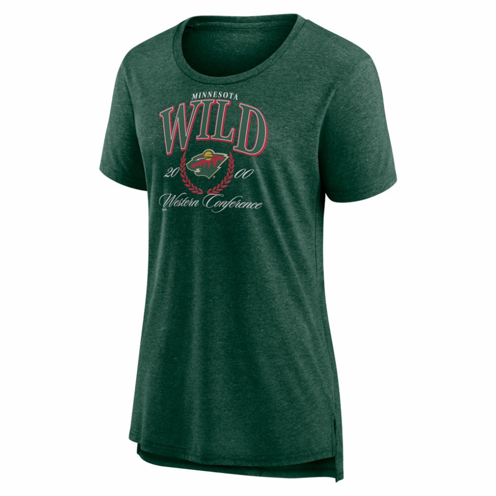Minnesota Wild Women's Reign Supreme Tri-Blend T-Shirt - Green - NHL