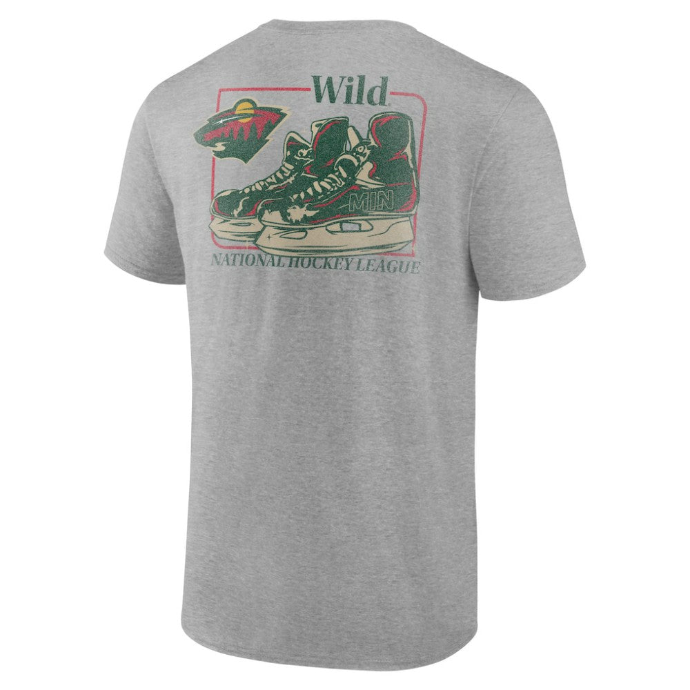 Minnesota Wild Glory Skates T-Shirt - Heather Gray - NHL