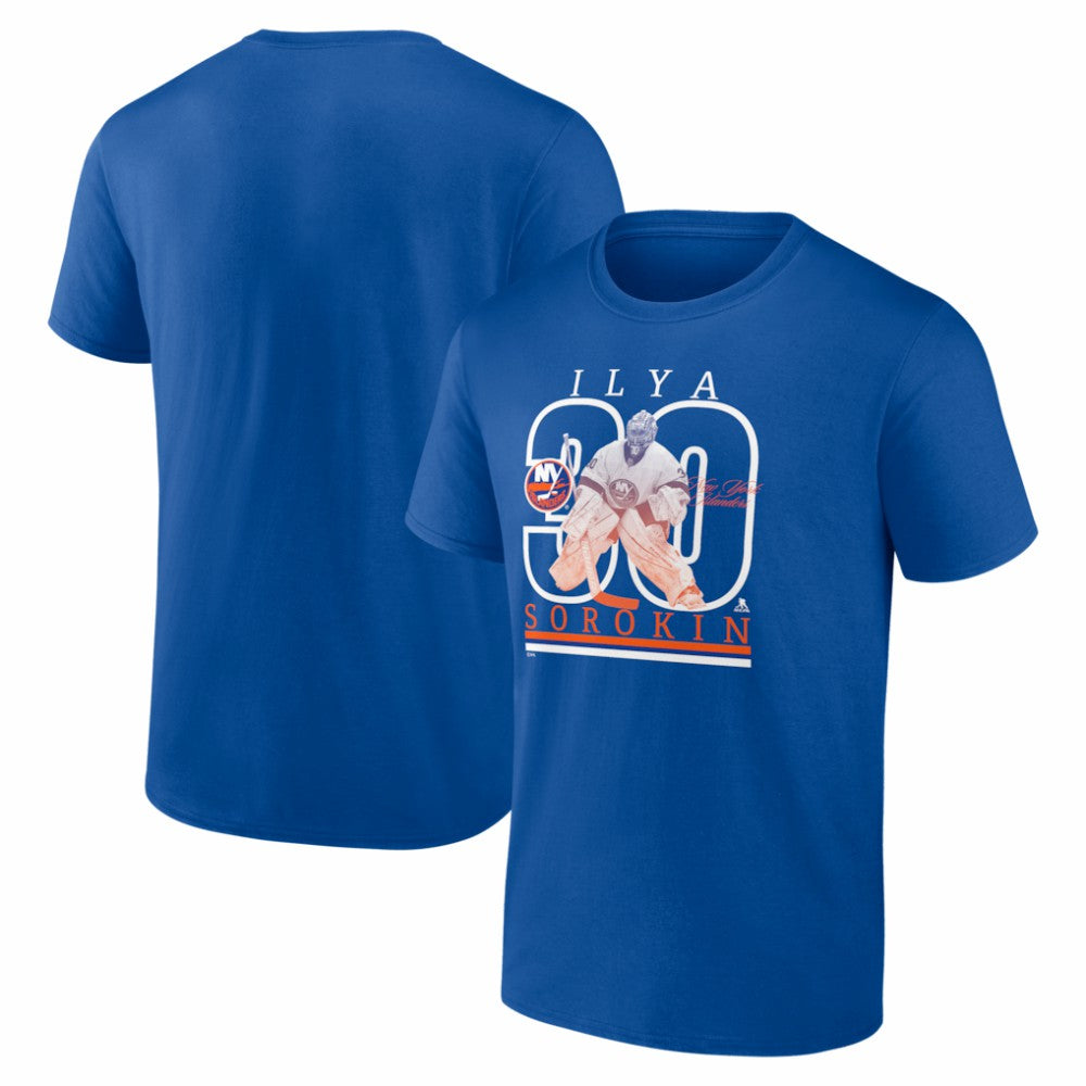 Ilya Sorokin New York Islanders Player Show T-Shirt - Royal - NHL