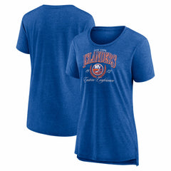 New York Islanders Women's Reign Supreme Tri-Blend T-Shirt - Royal - NHL