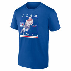 Adam Fox New York Rangers Player Show T-Shirt - Blue - NHL