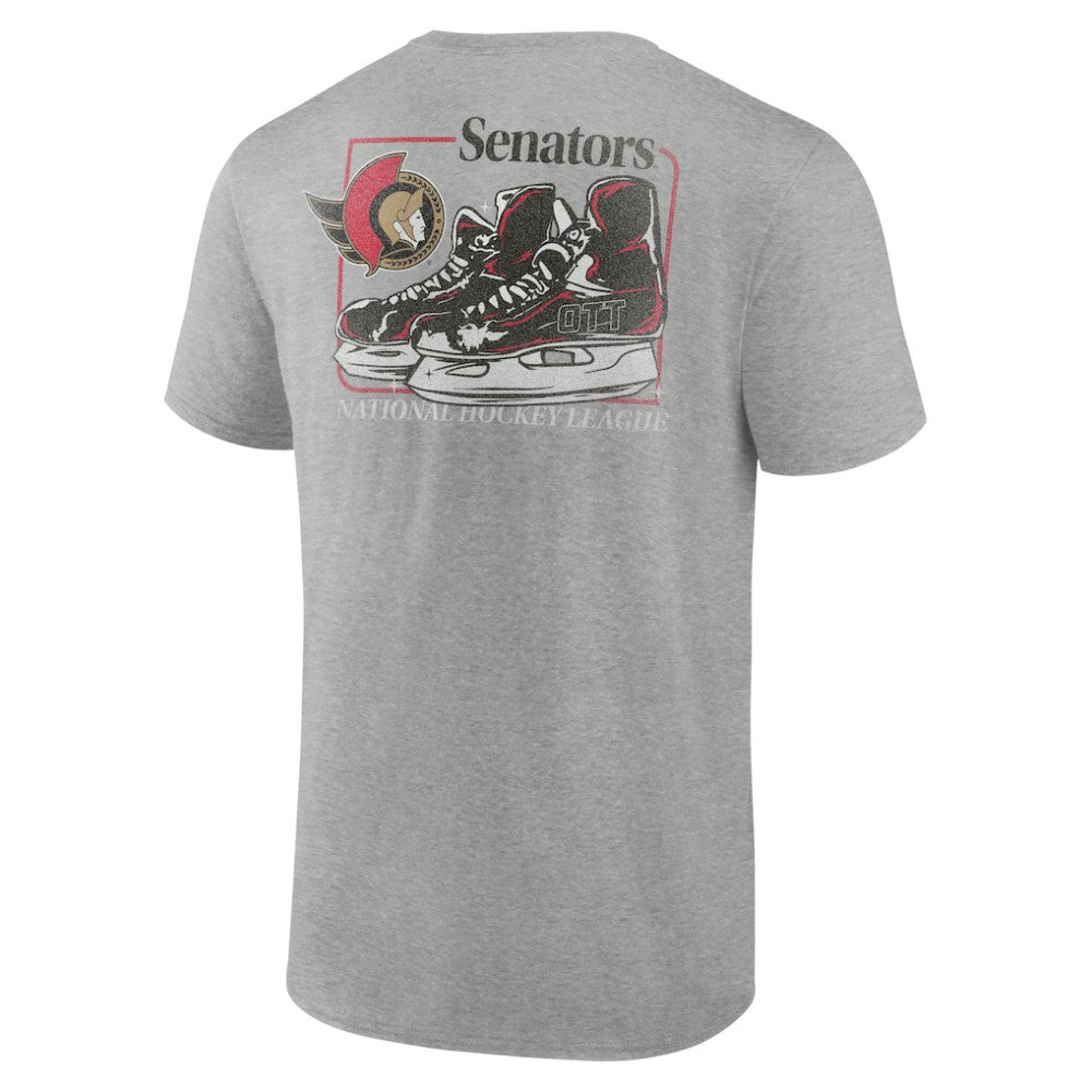 Ottawa Senators Glory Skates T-Shirt - Heather Gray - NHL