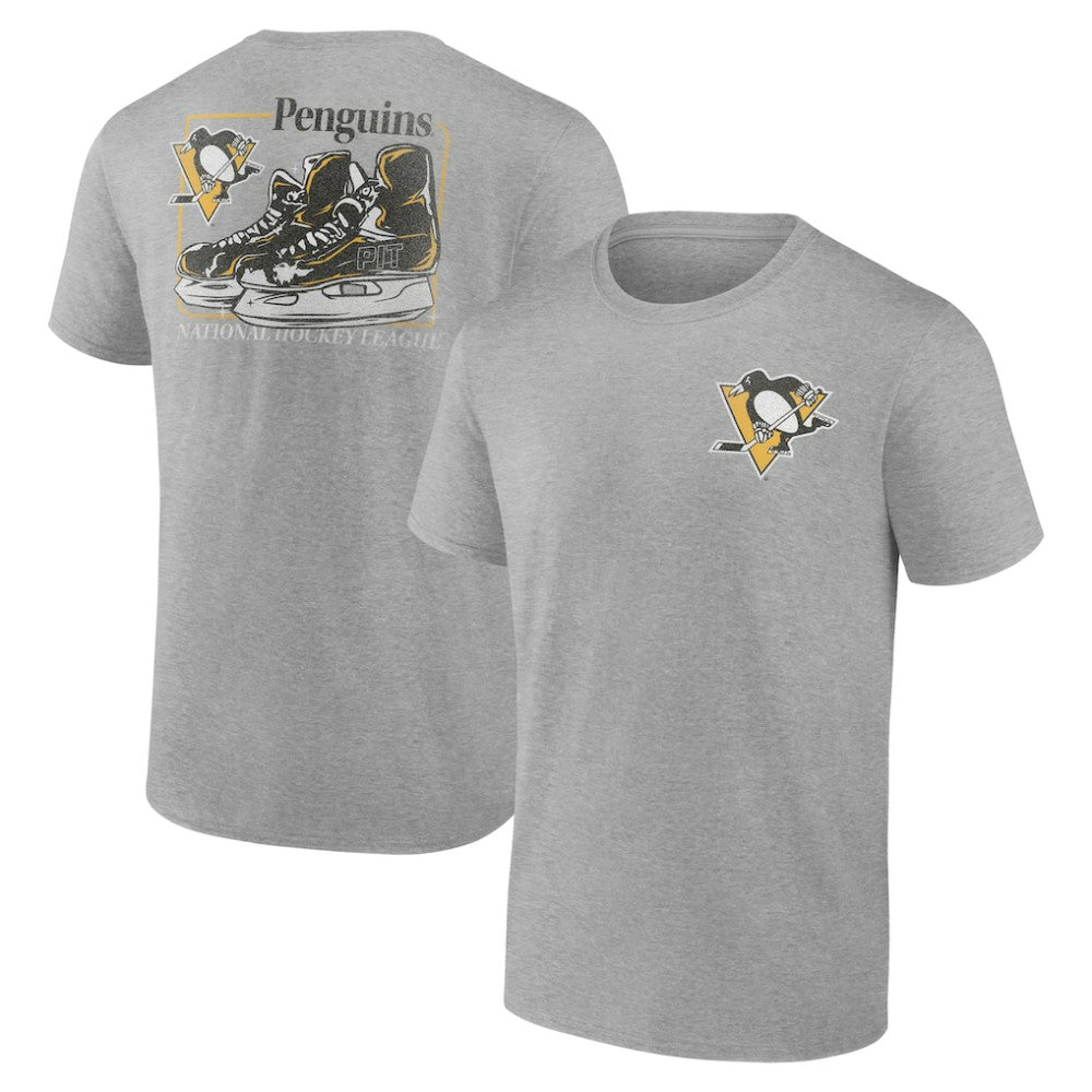 Pittsburgh Penguins Glory Skates T-Shirt - Heather Gray - NHL