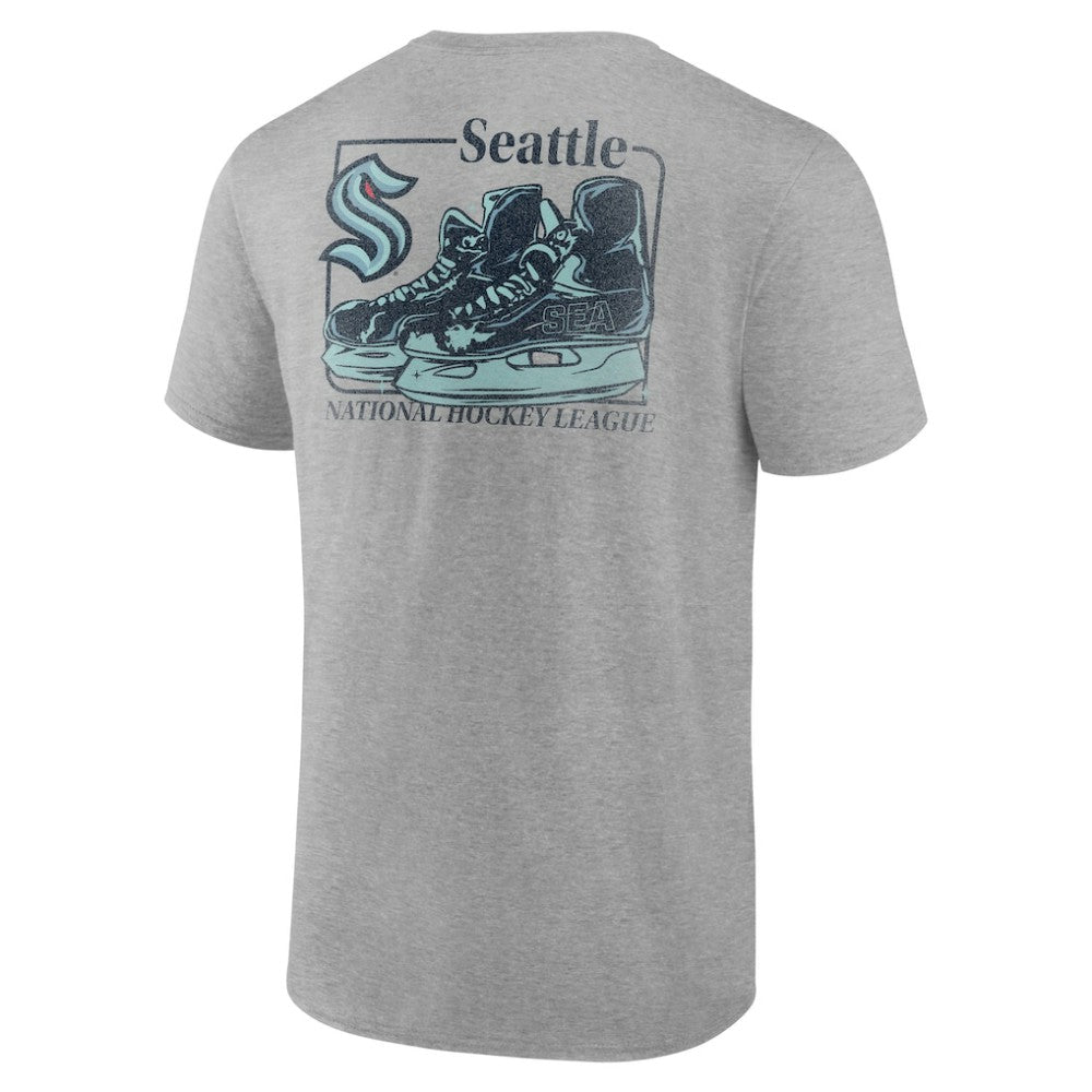 Seattle Kraken Glory Skates T-Shirt - Heather Gray - NHL