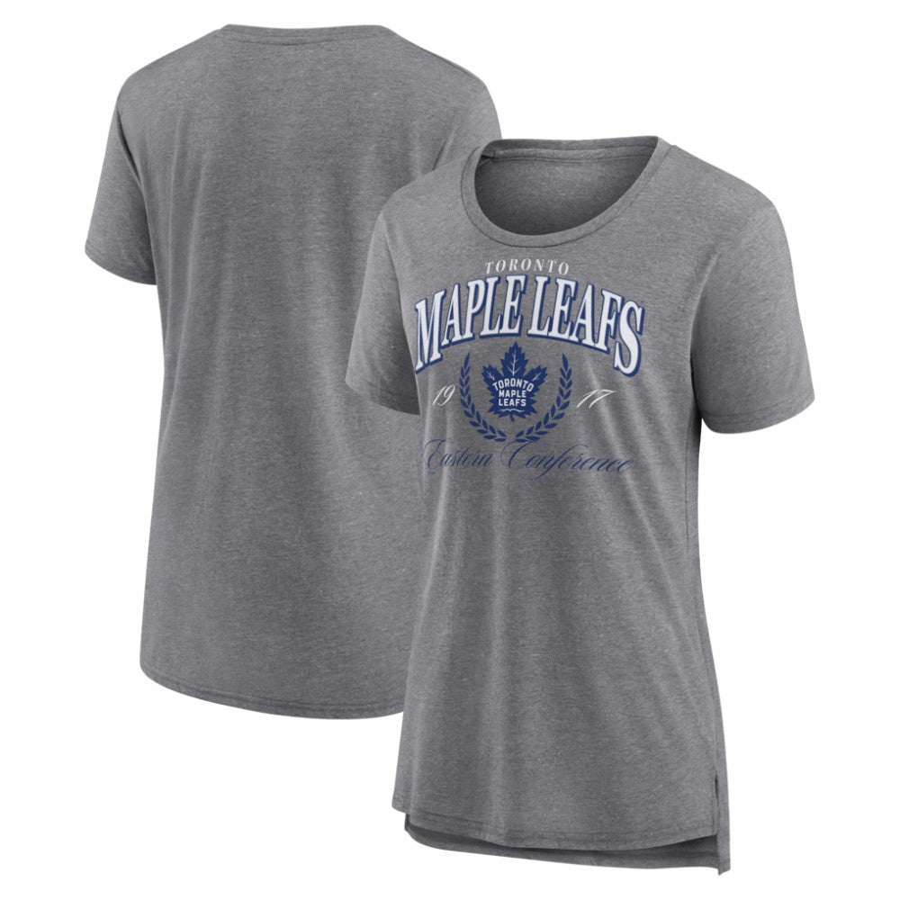 Toronto Maple Leafs Women's Reign Supreme Tri-Blend T-Shirt - Gray - NHL