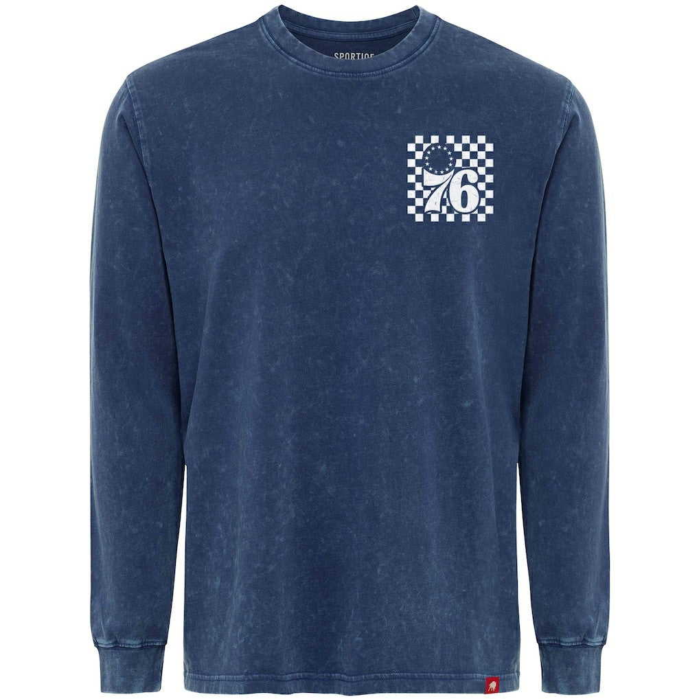 Philadelphia 76ers Sportiqe Men's Bono Long Sleeve T-Shirt Blue - NBA