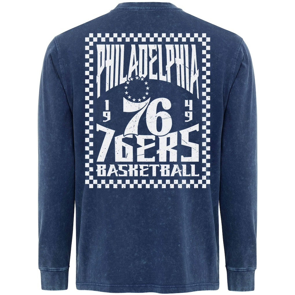 Philadelphia 76ers Sportiqe Men's Bono Long Sleeve T-Shirt Blue - NBA