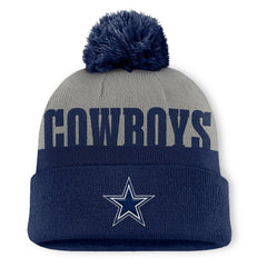 Dallas Cowboys Punter Cuffed Knit Hat with Pom Navy | Fanatics