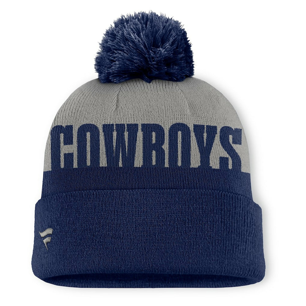 Dallas Cowboys Punter Cuffed Knit Hat with Pom Navy | Fanatics
