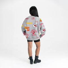Kansas City Chiefs Gameday Couture Women's Always On Repeat Fleece Sweatshirt Heather Gray | NFL