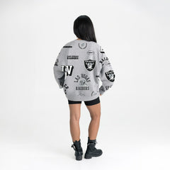 Las Vegas Raiders Gameday Couture Women's Always On Repeat Fleece Sweatshirt Heather Gray | NFL