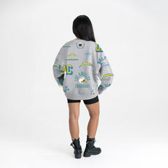 Los Angeles Chargers Gameday Couture Women's Always On Repeat Fleece Sweatshirt Heather Gray | NFL