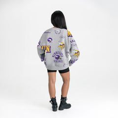 Minnesota Vikings Gameday Couture Women's Always On Repeat Fleece Sweatshirt Heather Gray | NFL