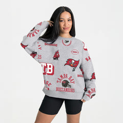 Tampa Bay Buccaneers Gameday Couture Women's Always On Repeat Fleece Sweatshirt Heather Gray | NFL