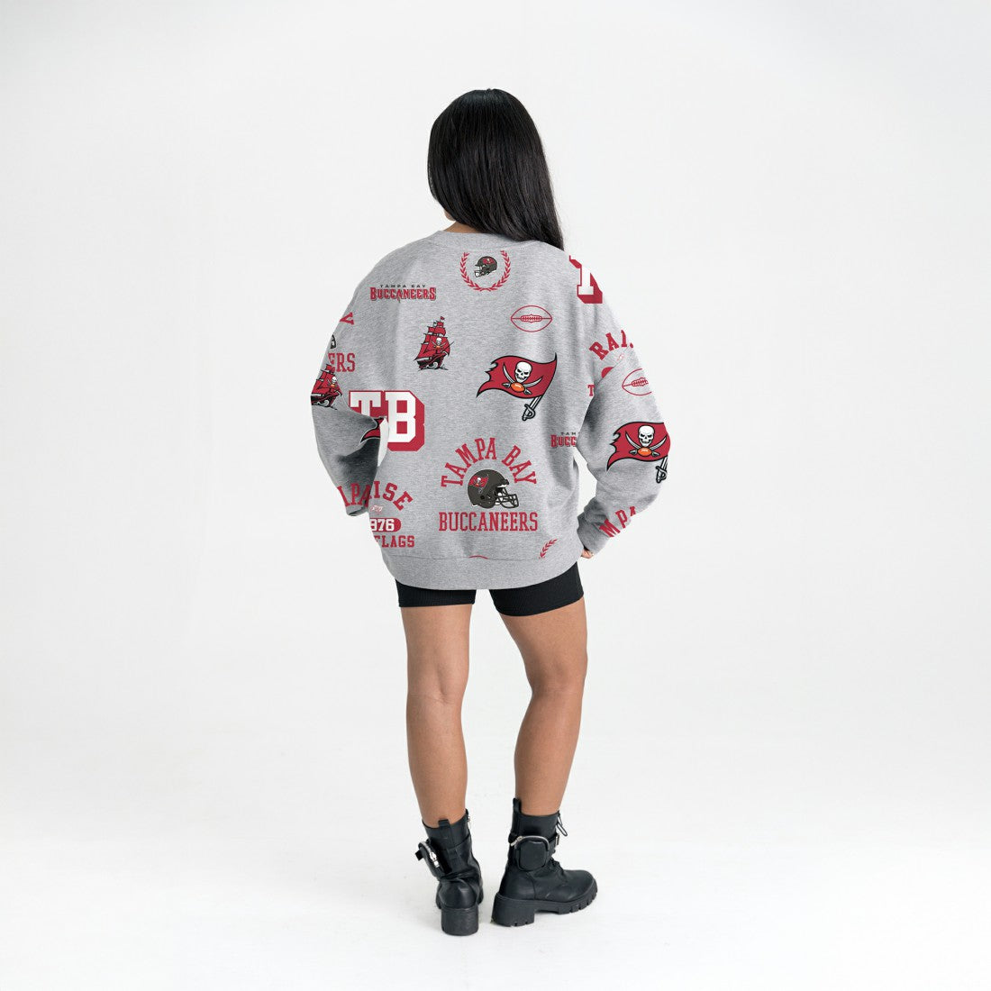 Tampa Bay Buccaneers Gameday Couture Women's Always On Repeat Fleece Sweatshirt Heather Gray | NFL