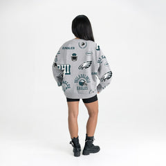 Philadelphia Eagles Gameday Couture Women's Always On Repeat Fleece Sweatshirt Heather Gray | NFL