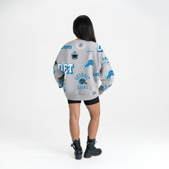 Detroit Lions Gameday Couture Women's Always On Repeat Fleece Sweatshirt Heather Gray | NFL