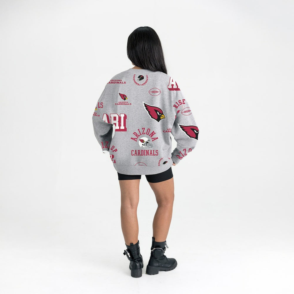 Arizona Cardinals Gameday Couture Women's Always On Repeat Fleece Sweatshirt Heather Gray | NFL