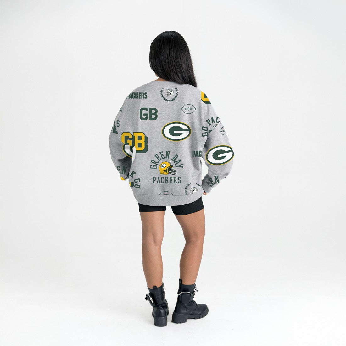 Green Bay Packers Gameday Couture Women's Always On Repeat Fleece Sweatshirt Heather Gray | NFL