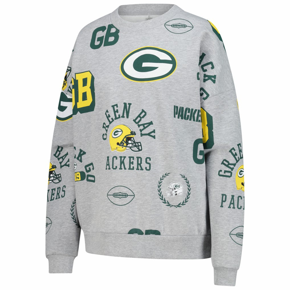 Green Bay Packers Gameday Couture Women's Always On Repeat Fleece Sweatshirt Heather Gray | NFL