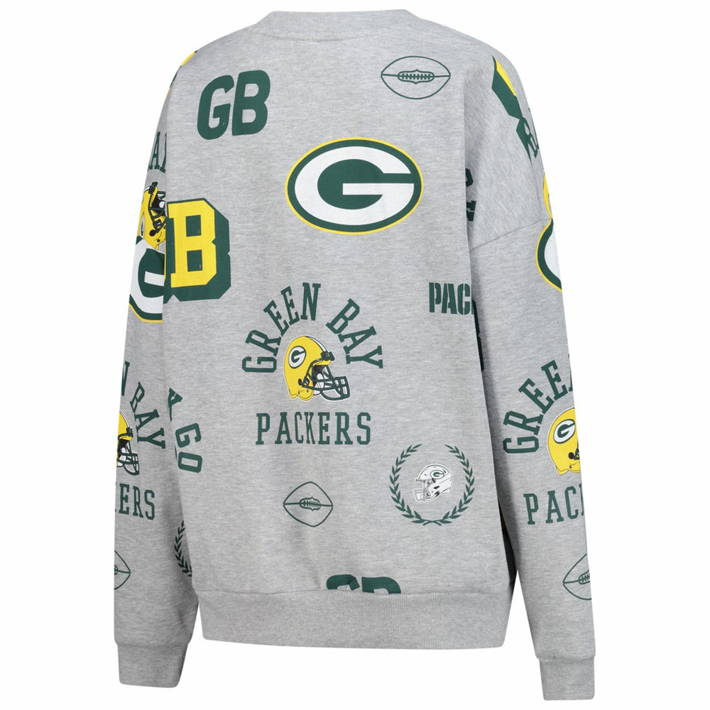 Green Bay Packers Gameday Couture Women's Always On Repeat Fleece Sweatshirt Heather Gray | NFL