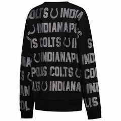 Indianapolis Colts Gameday Couture Women's Oversized Hype Era Rhinestone Text Sweatshirt Black | NFL