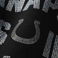 Indianapolis Colts Gameday Couture Women's Oversized Hype Era Rhinestone Text Sweatshirt Black | NFL