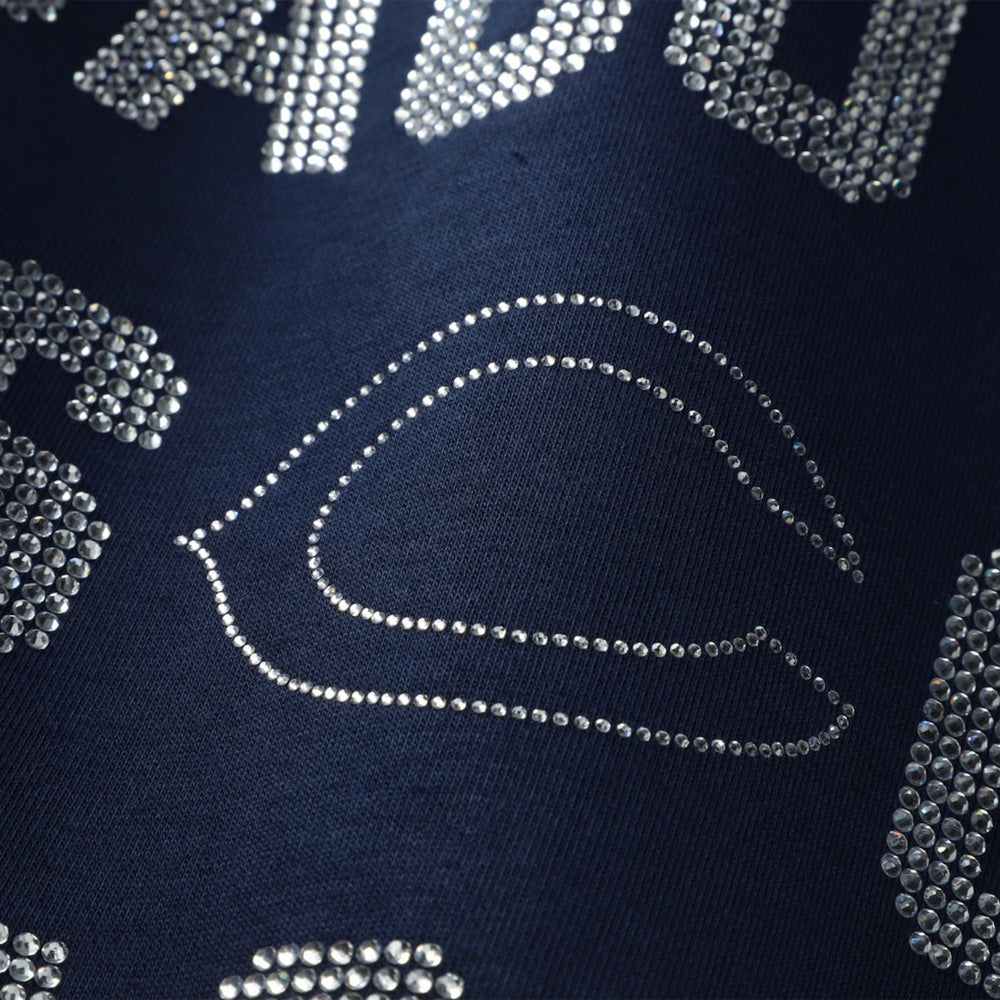 Chicago Bears Gameday Couture Women's Oversized Hype Era Rhinestone Text Sweatshirt Navy | NFL